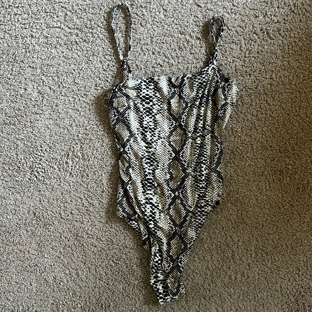 Snake pattern bodysuit